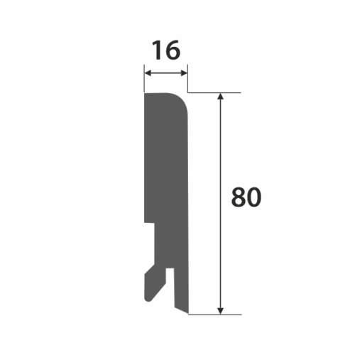 Плинтус МДФ Point&Line 80 мм